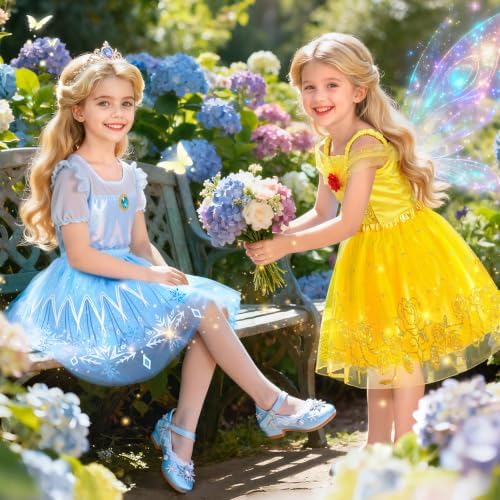 Princess Costumes for Girls, Princess Dress up Clothes for Girl 4-6