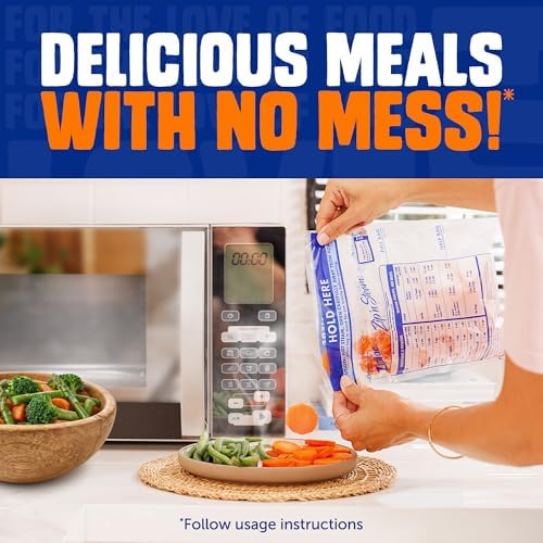 Ziploc Zip 'n Steam Food Storage Cartons for Meal Prep, Healthy Meals in Minutes, Microwave Safe, 10 Count