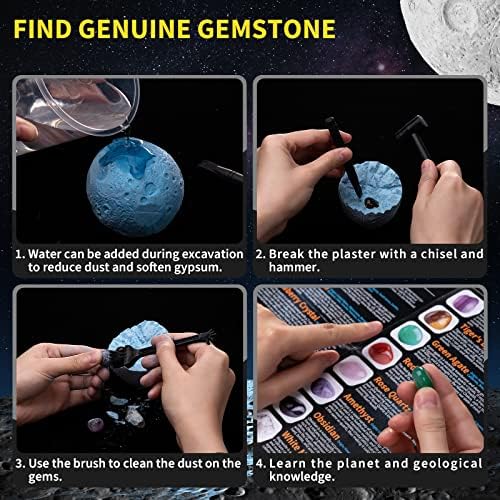 GobiDex 15 Gemstones Dig Kit, Space Science Kit for Kids Ages 6+