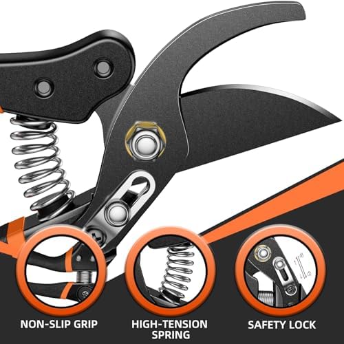 DECERK® 8.5" Professional Pruning Shears, Effortlessly Prunes 3/4" Branches