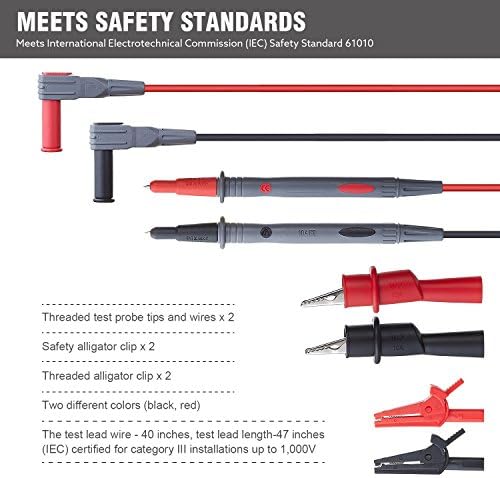 WGGE WG-011 Silicone Multimeter Test Leads with Safety Alligator Clips