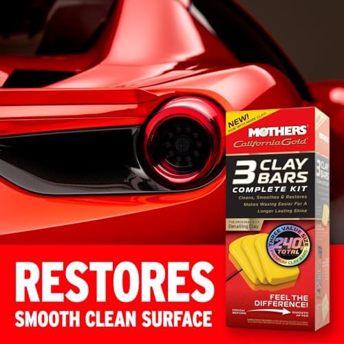Mothers California Gold 3 Clay Bar Complete Kit, 3 80-gram Clay Bars, 07240