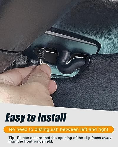 Upgraded Aluminum Alloy Sun Visor Repair Kit for Jeep, Veharvim Heavy Duty Sun Visor Clip Compatible with Jeep Wrangler JK 2018/ JL/Wrangler 2018-2023/ Gladiator 2020-2023