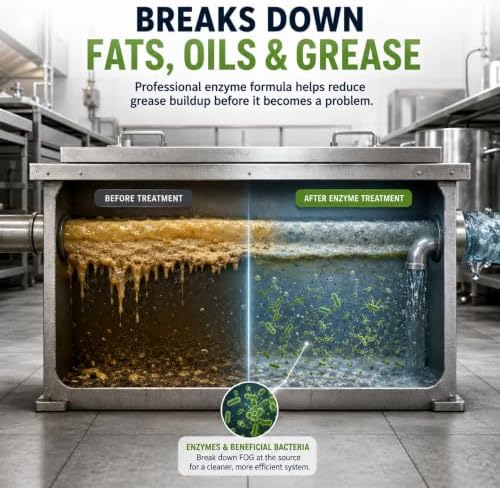 GET SERIOUS Grease Trap Treatment - Grease Trap Cleaner and deodorizer - 1 Gallon