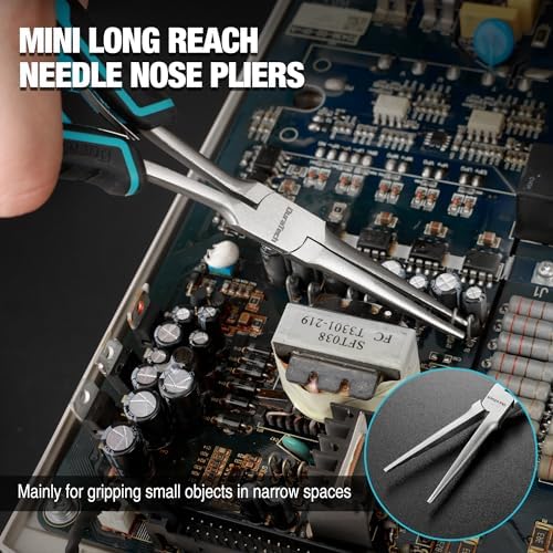 DURATECH 2PCS 7" Long Reach Needle Nose Pliers Set