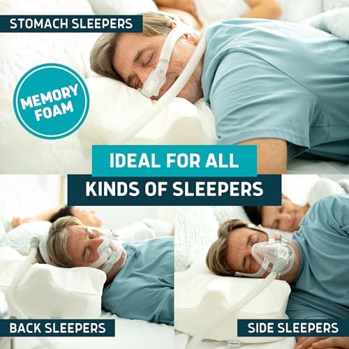 Lunderg CPAP Pillow for Side & Back Sleepers - Memory Foam