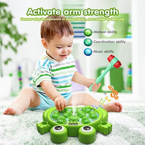 HopeRock Toys for 2 3 4 5 Year Old Boy, Whack A Frog Game, Toddler Boy Toy