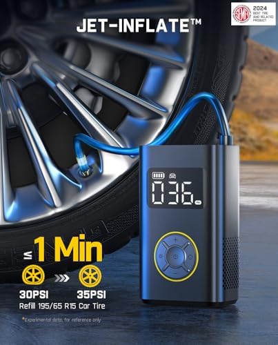 Fanttik X9 Pro Portable Tire Inflator for Compact Car, 1Min Fast Inflate