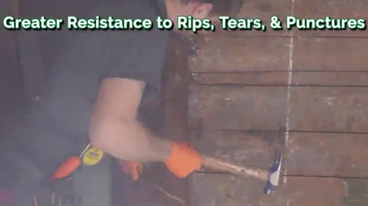 GLOVEWORKS Nitrile Gloves Disposable Orange 8 mil