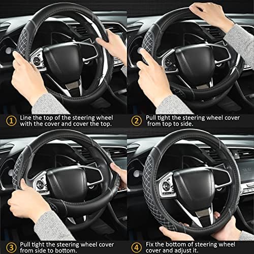 West Llama Customized Auto Car Steering Wheel Cover for Ford F-150, F-250, F-350, Expedition (Black)