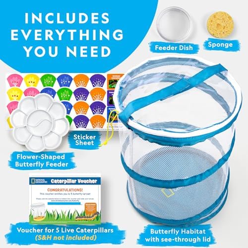 National Geographic Butterfly Growing Kit for Kids Nature Activity