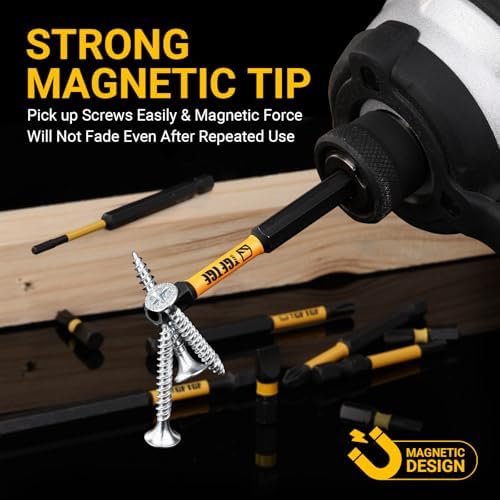 TGFTGF Impact Torx Bit Set 31PCS (T5 T6, TT7-TT40), 1” 2” S2 Steel Security Torx, Tamper Proof Star Bit Set with Magnetic CNC Machined Tips, Impact Screwdriver Bits with Bit Holder Storage Case