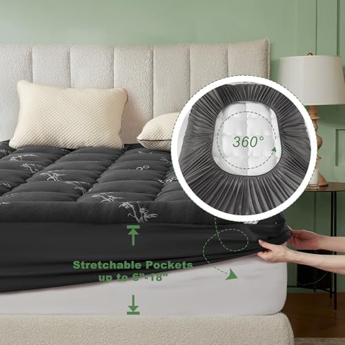 BEDLORE Queen Mattress Topper , Thick Pillow Top Mattress Pad