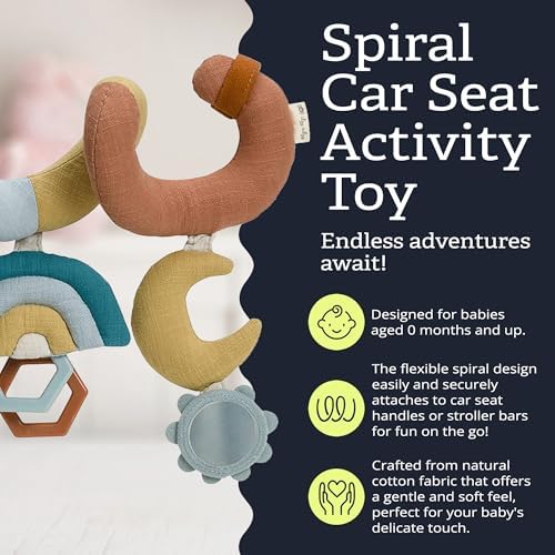 Itzy Ritzy Spiral Car Seat & Stroller Activity Toy, 0 Months & Up (Rainbow)