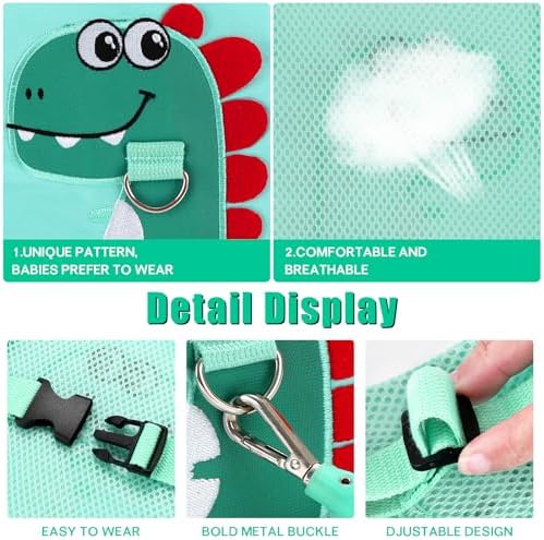 Toddler Leash-Baby Walking Safty Harness and Child Anti Lost Wrist Link for Girls/Boys Travel (Green)