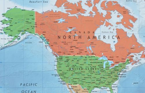 Swiftmaps World Premier Wall Map Poster Mural 24h x 36w Paper Folded