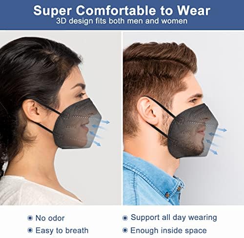 KN95 Face Mask 60 Pack,Individually Wrapped 5-Layer face Masks,Filter Efficiency≥95%
