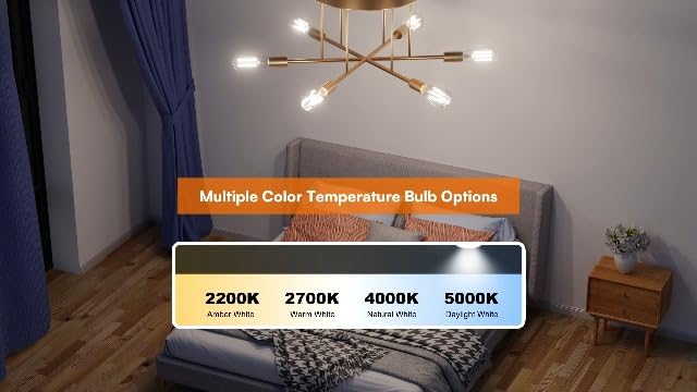 TJOY LED Edison Light Bulbs, E26 Dimmable Vintage Bulb, 8W = 60W Equivalent