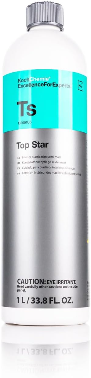KOCHCHEMIE TS - Top Star - Interior Plastic and Vinyl Conditioner, UV Protection, Interior Plastic, Dash, Vinyl & Leather, Like New OEM Finish (1 Liter)
