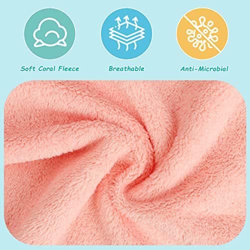 HOMEXCEL Baby Washcloths 24 Pack Microfiber Coral Fleece Soft Wash Cloths