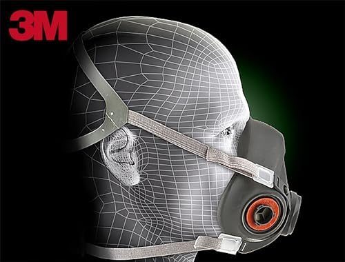 3M Half Facepiece Reusable Respirator 6300, NIOSH, Large