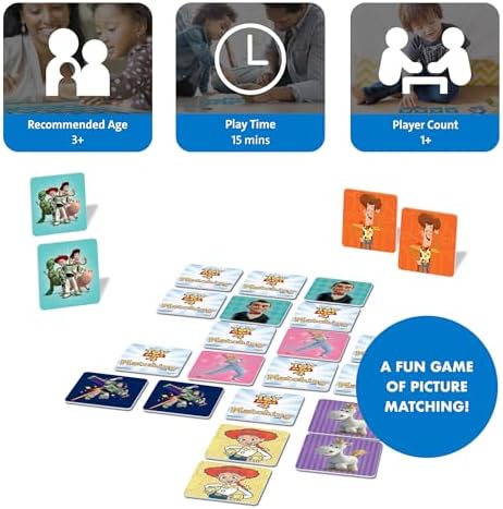 Wonder Forge Toy Story 4 Matching Game | Build Focus and Memory with Woody, Buzz, and Beloved Pixar Characters | Fun and Engaging Activity for Kids Ages 3+