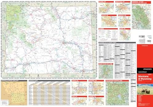 Rand McNally Easy to Read: Montana, Wyoming State Map