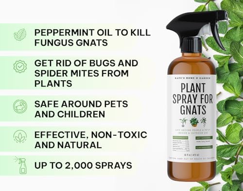 Kate's Home & Garden Plant Spray for Insects & Gnats, 12 Sticky Traps, 16oz