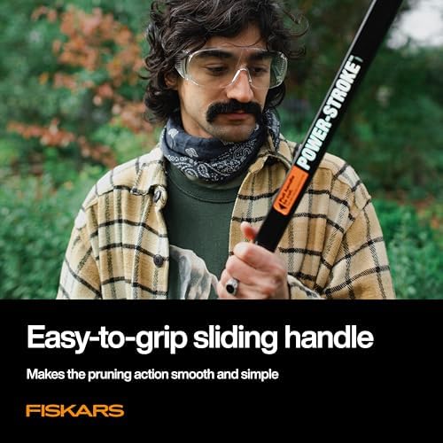 Fiskars 8-12 Ft Extendable 2-in-1 Tree Pruner & Pole Saw with Rotating Head