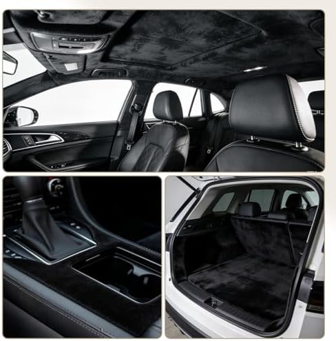 Storystore Foam Backed Suede Headliner Fabric, 98" L x 60" W Car Roof Liner