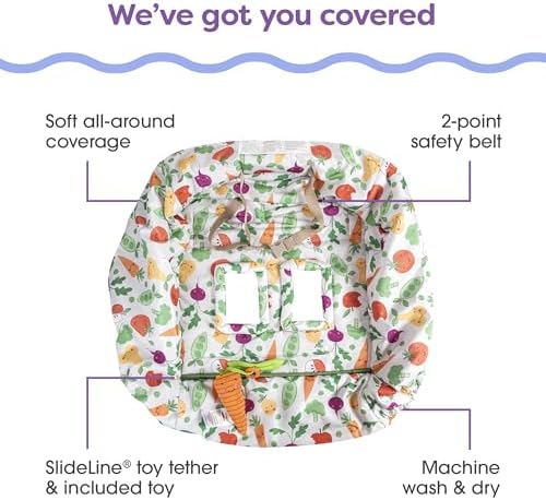 Boppy Shopping Cart & High Chair Cover, 360 Padded Baby Seat Cover & Toy
