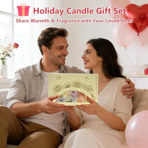 Scented Candles Gift Set for Women, 6-Pack Aromatherapy Candles for Home