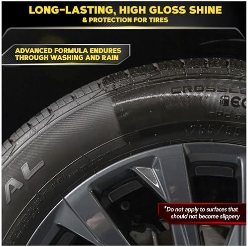 Meguiar’s Endurance Tire Gel - Tire Shine Gel, Premium Car Tire Shine For A Lasting Glossy Finish; Apply To Tires Cars, Trucks & Suvs To Keep Tires Looking Deep Black And Clean -16 Oz