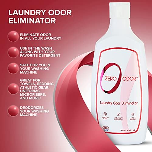 Zero Odor Laundry Odor Eliminator for Clothes, In-Wash Odor Eliminator
