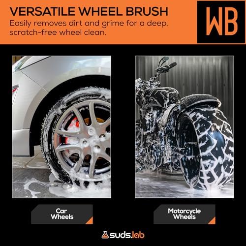 Suds Lab WB Premium Detailing Wheel Brush, Ultra-Soft, 17.7", All Vehicles