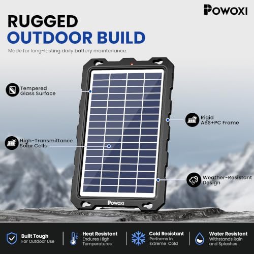 POWOXI 7.5W 12V Solar Battery Charger Trickle Maintainer Kit for Car