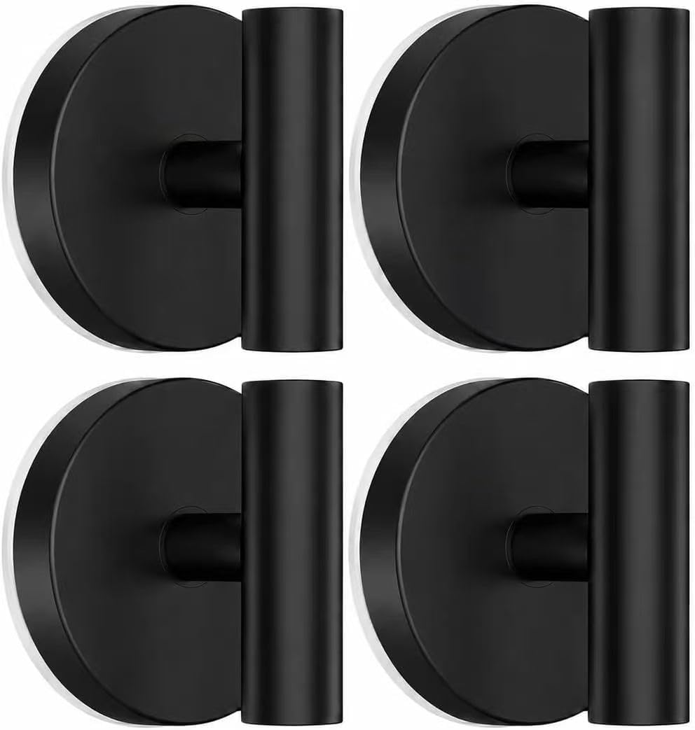 MOTAIPEAK Suction Cup Hooks for Shower, Shower Hooks for Inside Shower, No Drill Towel Hooks for Bathroom, Removable Suction Hooks for Glass, Mirror, Tile, Waterproof, Rustproof – Black (2 Pack)