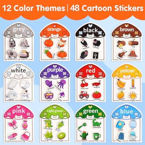 Montessori Busy Book Color Sorting Toys for Toddlers 2-4 Years