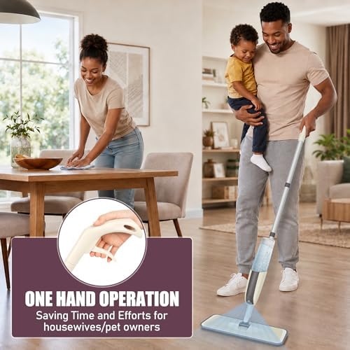 Spray Wet Mops for Floor Cleaning: Hardwood Floor Mop Refillable Reusable