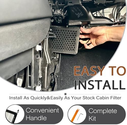 HEPA Cabin Air Filter for Tesla Model 3 Model Y (2016-2026) with Activated Carbon(2-pack) Dual layer Air Filter Replacement