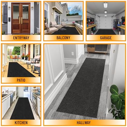 Ottomanson Waterproof Runner Rug 2’x6, Non Slip Indoor Outdoor Door Mat