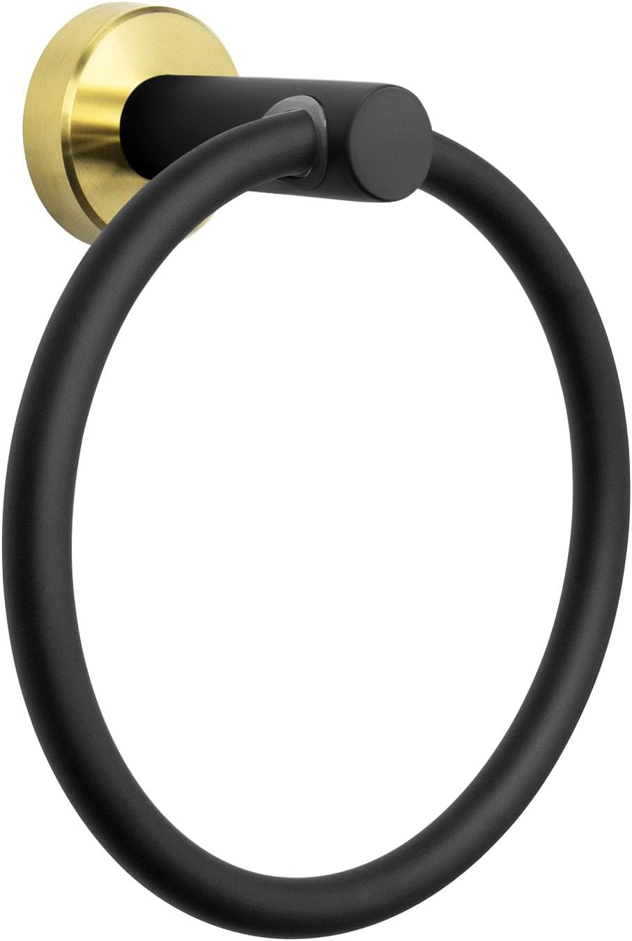 NearMoon Bath Towel Ring, Bathroom Hardware Accessories-Thicken Stainless Steel Hand Towel Holder for Bathroom, Modern Round Towel Hanger Wall Mounted (Brushed Nickel, 1 Pack)