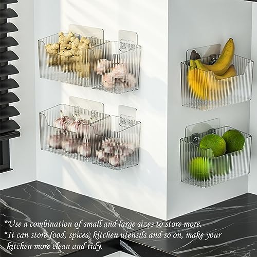 Lae Nuvole Adhesive Cabinet Door Organizer, 2 Pack Wall Shower Caddy, Clear