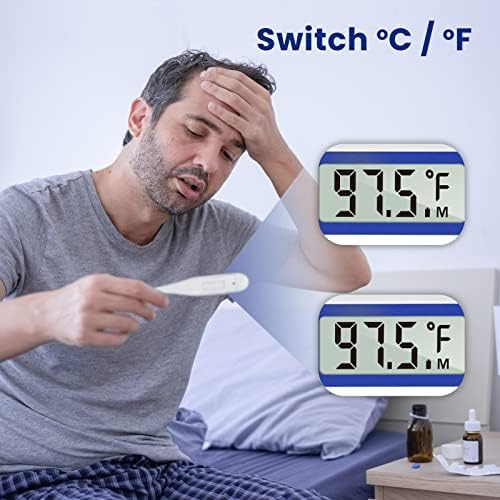 Femometer Digital Thermometer for Adults and Kids, Klein Blue