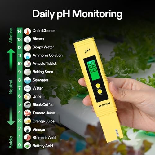 VIVOSUN Digital pH Meter TDS EC Meter for Water 0.01 Accuracy Hydroponics