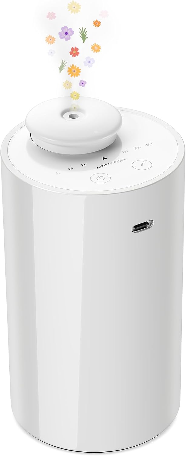 Airversa AN6 Waterless Diffuser for Essential Oil for Home, Room, Black