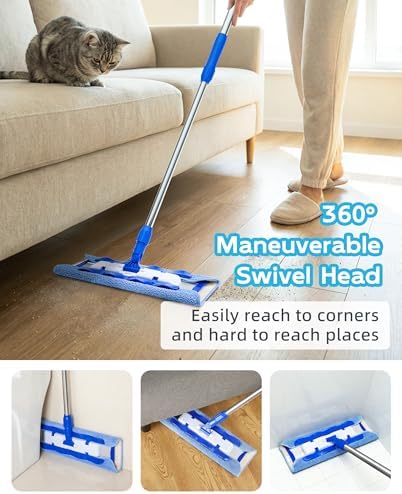 MR.SIGA Professional Microfiber Mop for Hardwood, Laminate Floor Cleaning