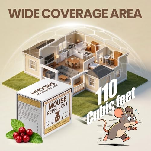 Rodent Repellent 48 Balls, Mouse Repellent Indoor & Outdoor, Mice Repellent with Peppermint Oil, Rat Repellent for House, Garage, RV, Rodent Deterrent for Attic, Basement & Car