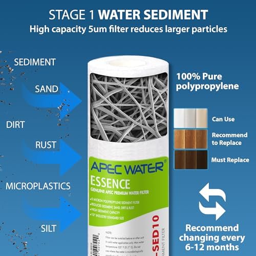 APEC Water FILTER-MAX-ES50 Reverse Osmosis Filter Replacement Set, 50 GPD