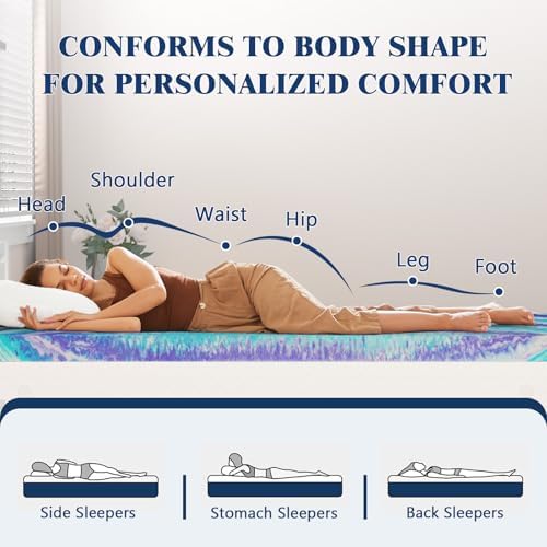 Bedspick 3 Inch Twin XL Mattress Topper - Gel Infused Memory Foam Extra Long Single Bed Topper Pad for College Dorm, Plush Feel, Pressure Relieving, CertiPUR-US Certified